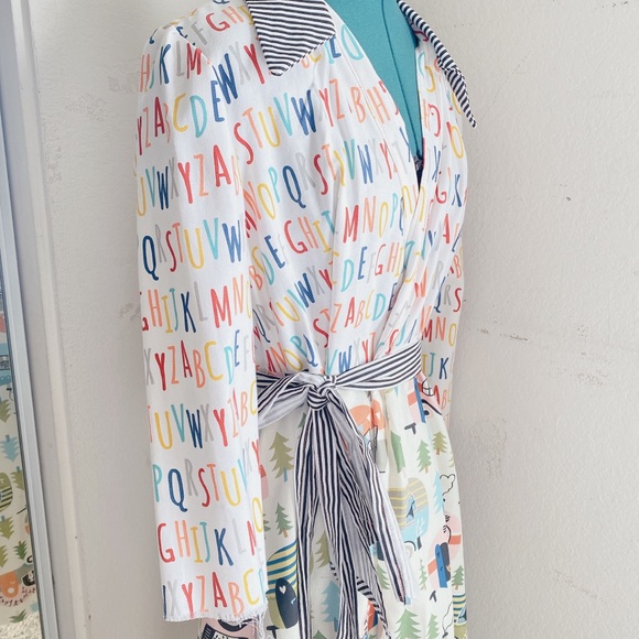 HANDMADE ABC DIFFERENT PATTERN COLORFUL RAINBOW WRAP DRESS SIZE M/L. - Picture 5 of 16